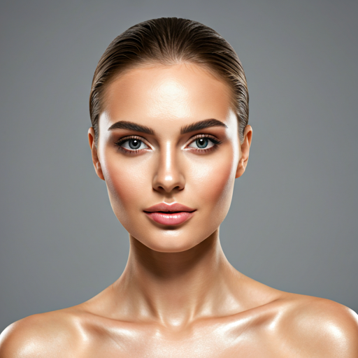 Close-up portrait highlighting a clear, luminous skin finish